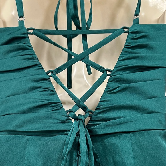 Azazie Teal Maxi Dress - Picture 13 of 16